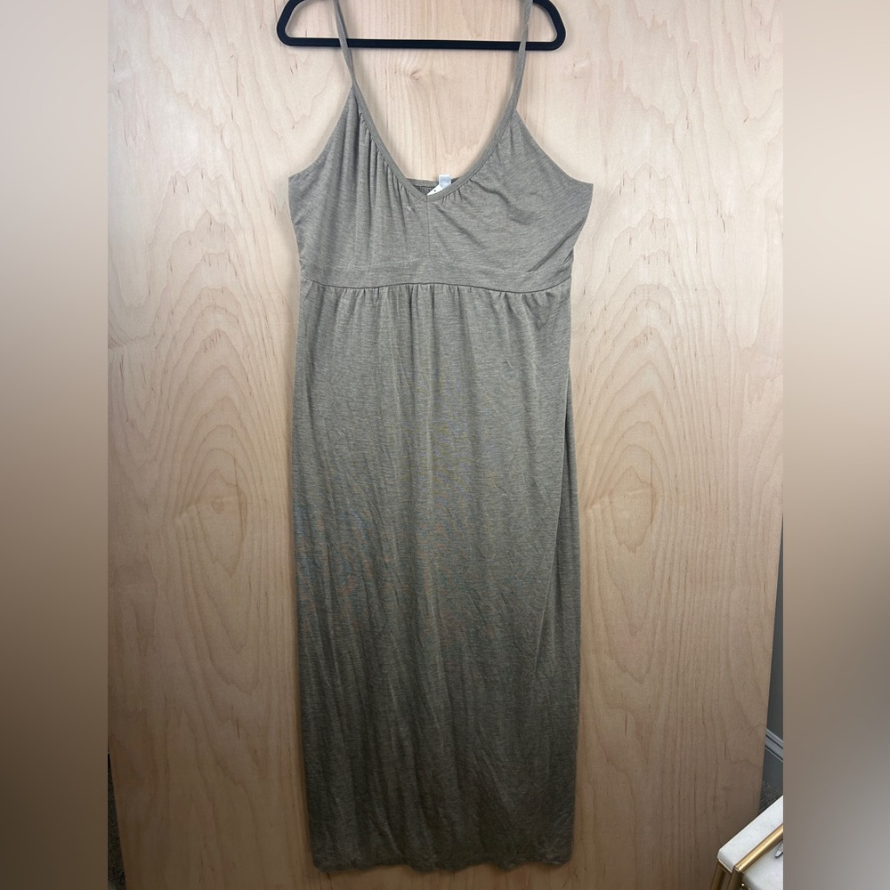 Old Navy Olive Green Maxi Dress with Spaghetti Straps